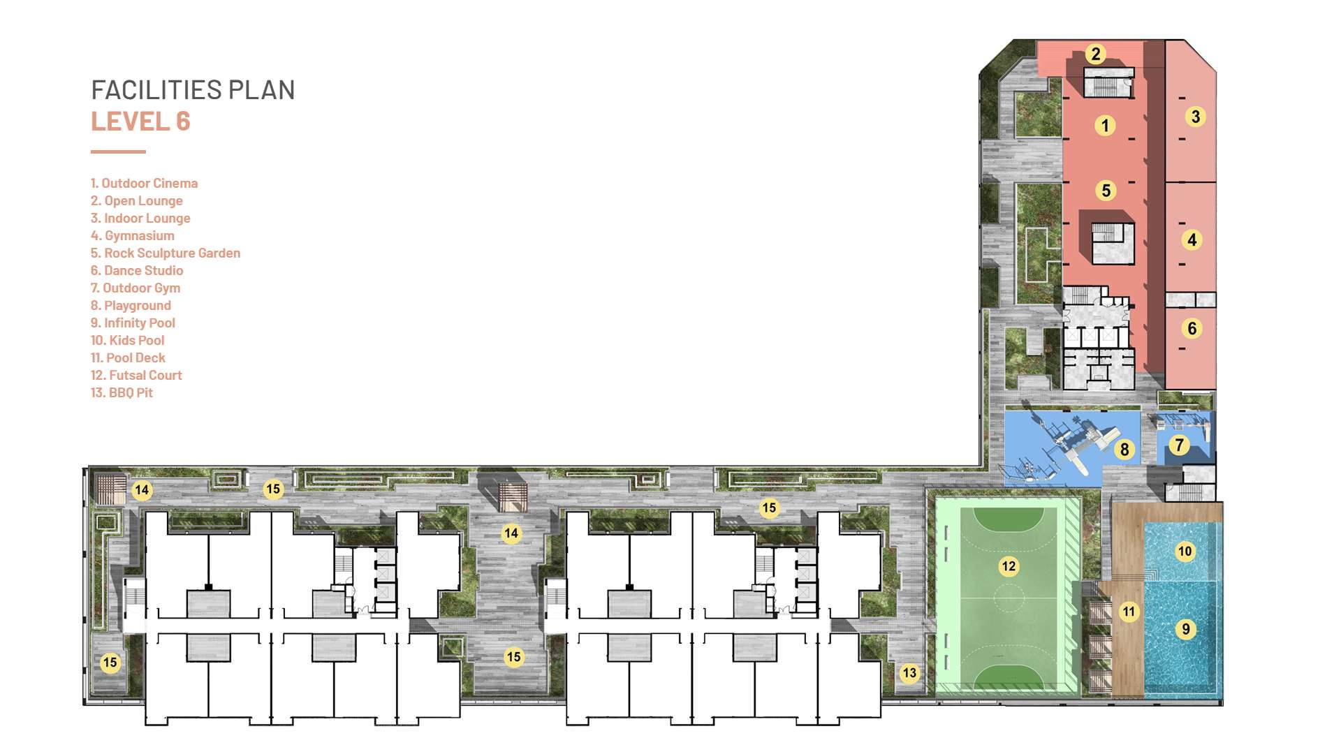 D'aman Residence Alor Setar - facility plan level 6